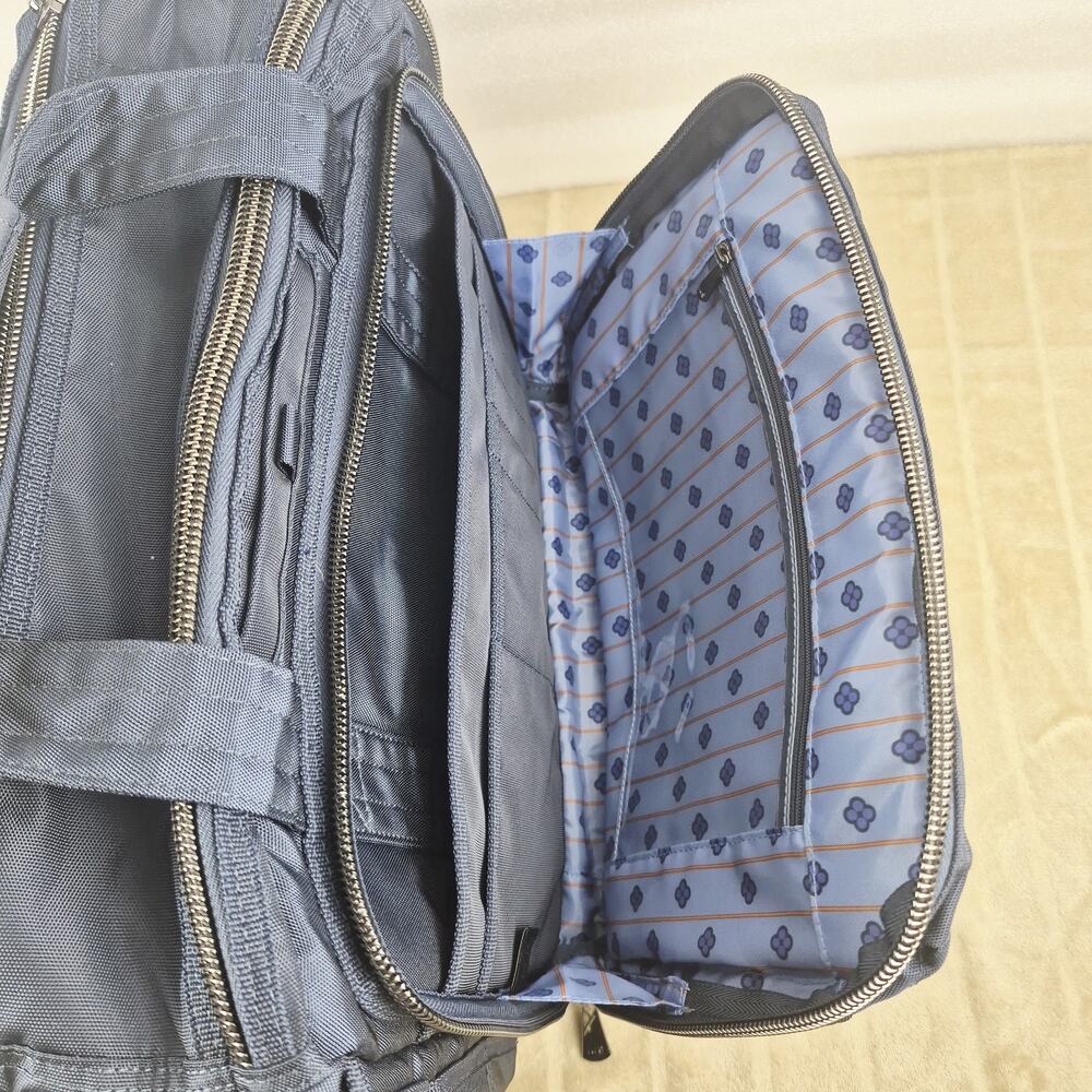 Lug Atlas RFID Travel Bag Tote Carry On Organizer Navy Blue Multi Pocket - Picture 11 of 16